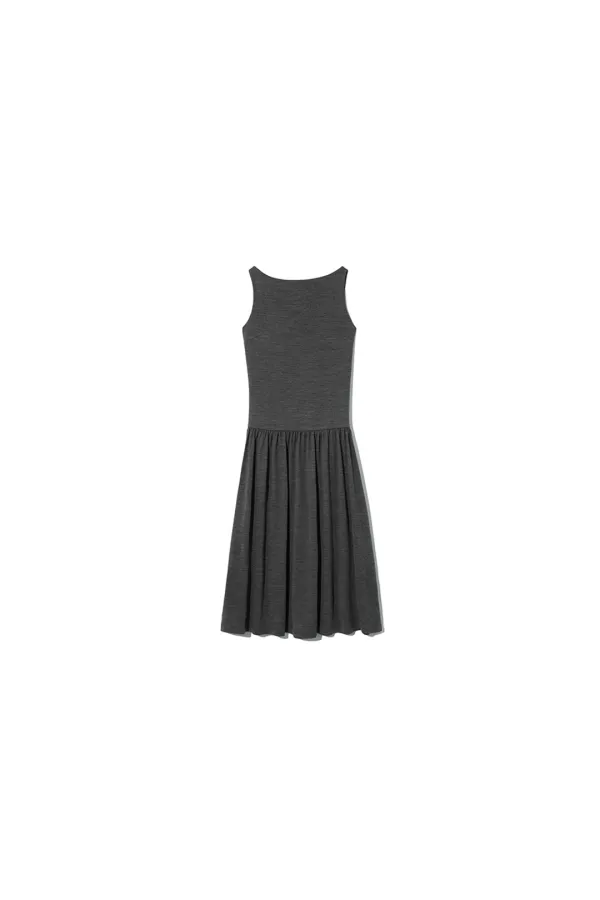 SOPHIE WOOL DRESS [CHARCOAL]