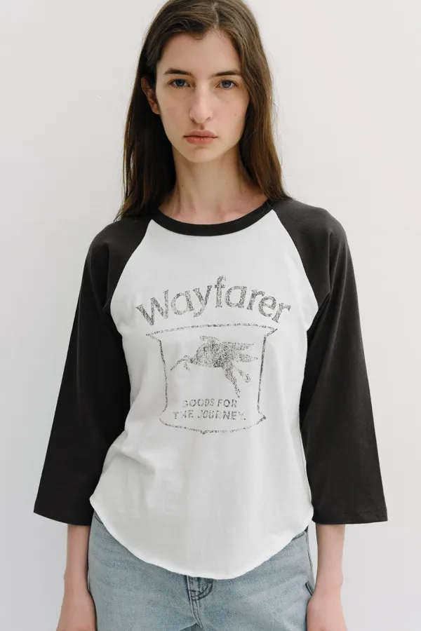 vintage graphic raglan t-shirt (charcoal)
