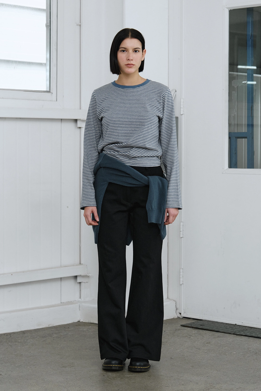브렌다 브렌든 greenwich stripe tee - grey 상품 이미지 1