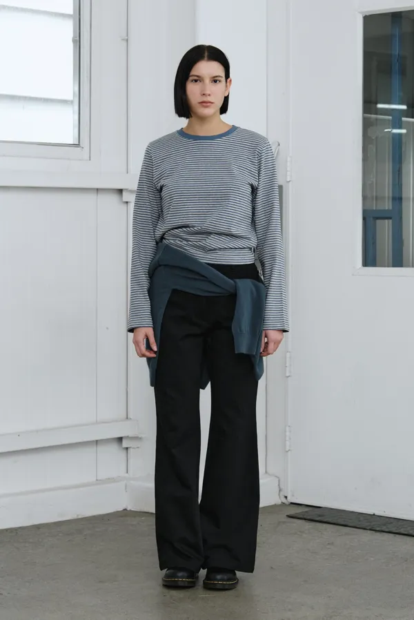 greenwich stripe tee - grey