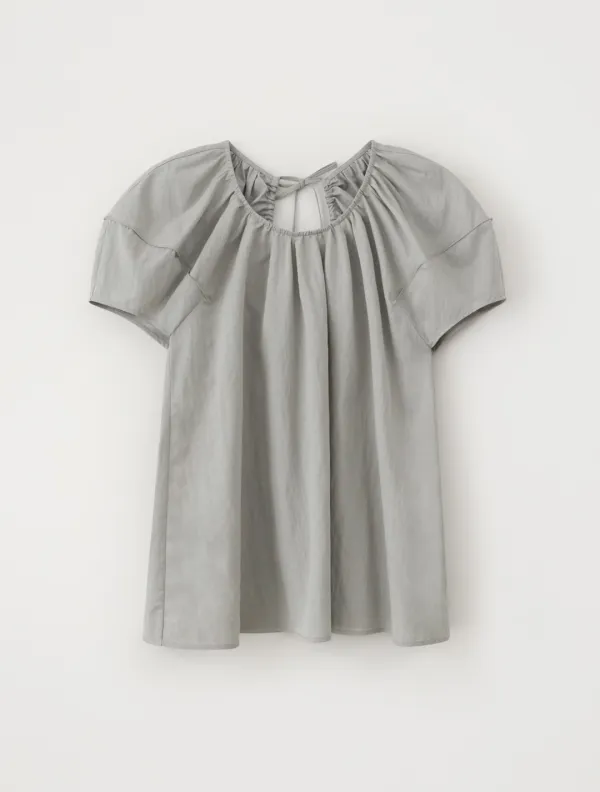 Joy Puff Shirring Blouse (Ash Grey)