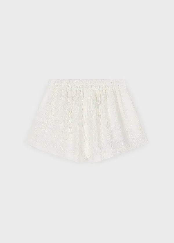 Summer Tweed Banding Shorts Shell White - Practical and Realistic