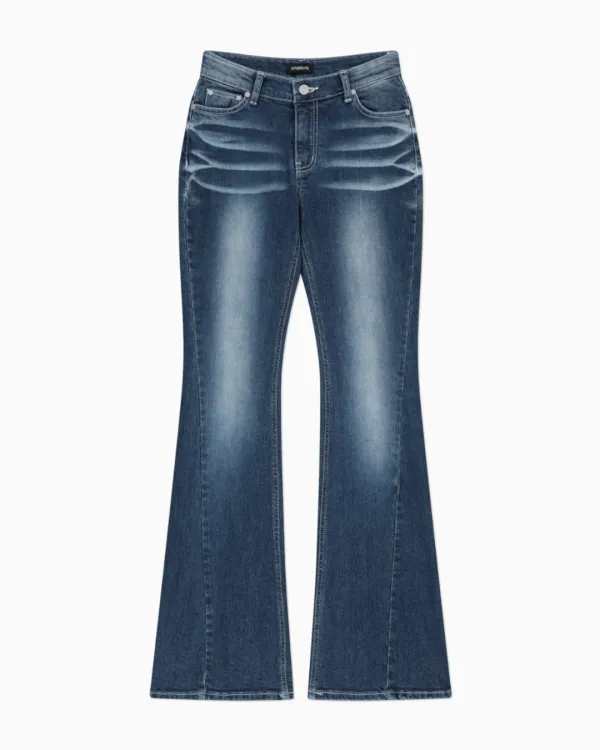 101 CAT WASHING LOW-RISE JEANS MEDIUM BLUE