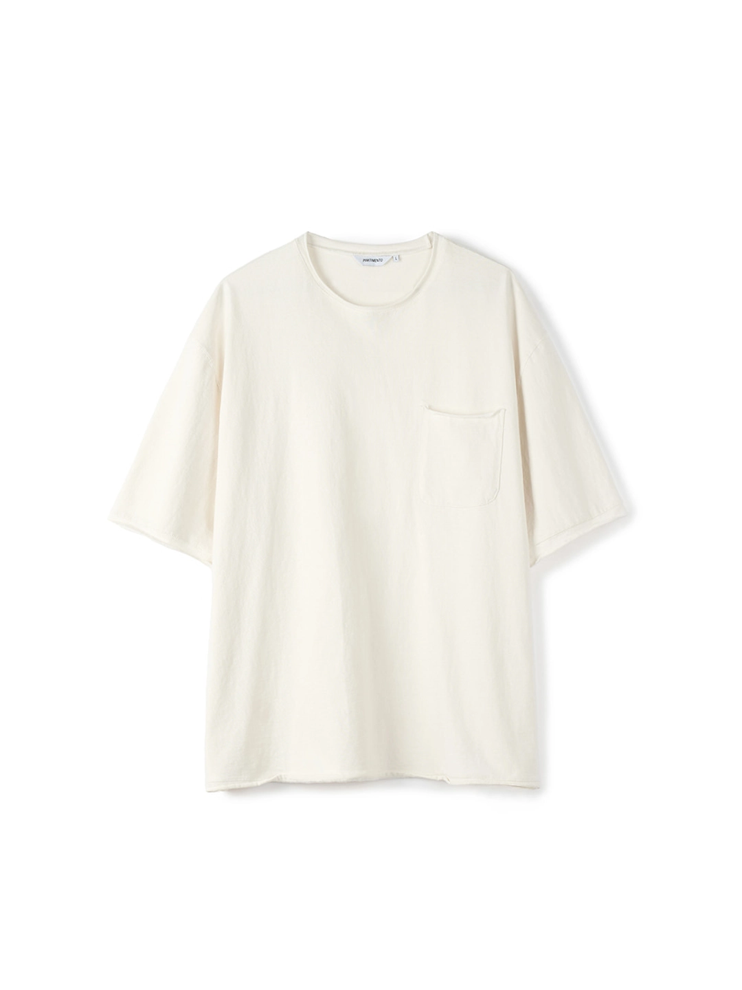 파르티멘토 Raw Edge Pocket Tee_Off White 상품 이미지 3