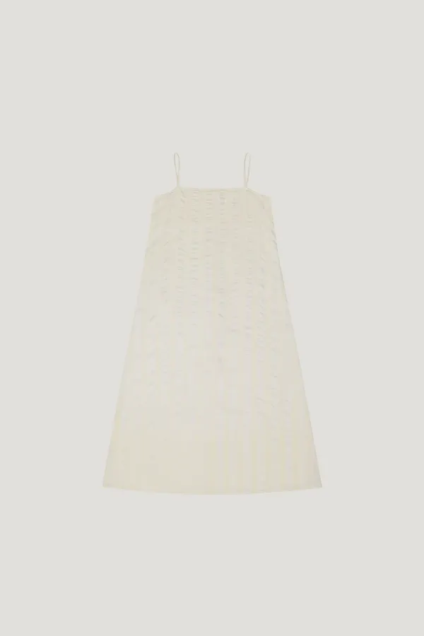 Silky Veil Slip Dress (ivory)
