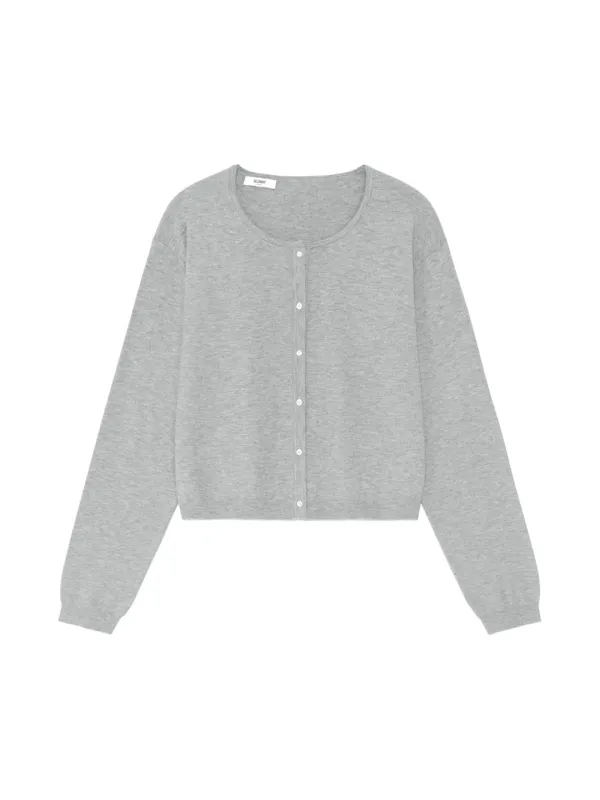 G EASY FIT KNIT CARDIGAN (MELANGE GRAY)