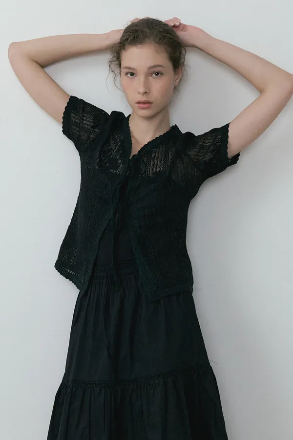 Wildflower Lace cardigan (black)