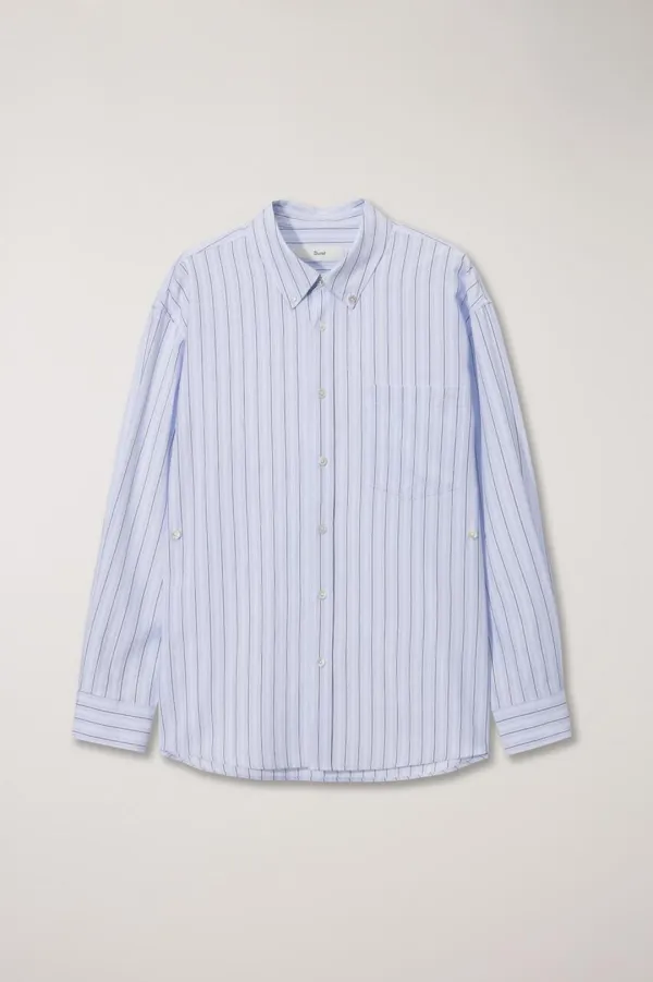 UNISEX OVERSIZED BD STRIPED SHIRT SOFT BLUE STRIPE_UDSH5A145B1