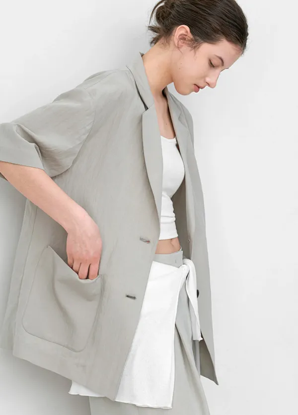 (JK-3069) MONO SET-UP OVER FIT JACKET