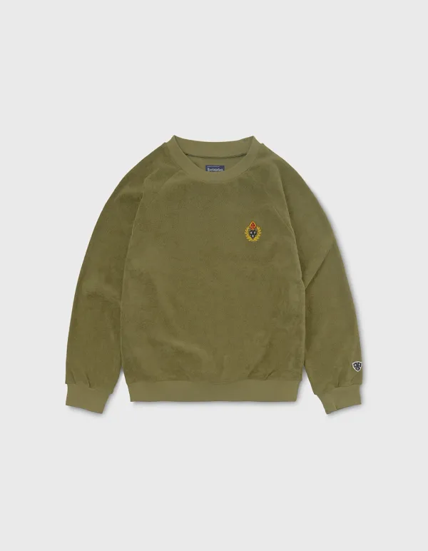 CHILDREN TOWEL CREWNECK / Khaki