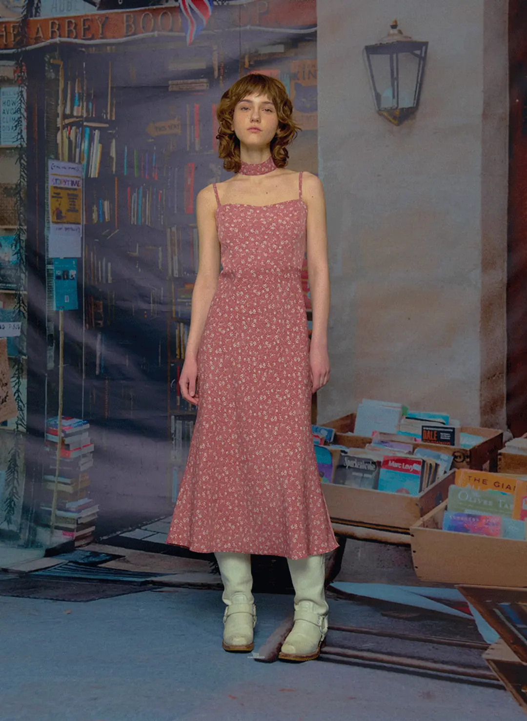 루루서울 Juliet Slim Fit Dress (Scarf Set / Red) 상품 이미지 2