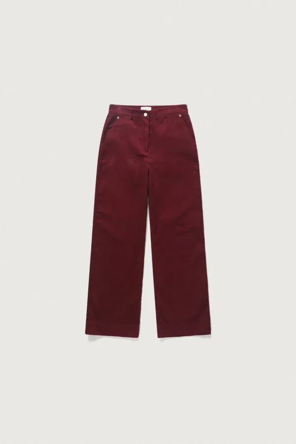 MOST CORDUROY SEMI WIDE PANTS [BURGUNDY]