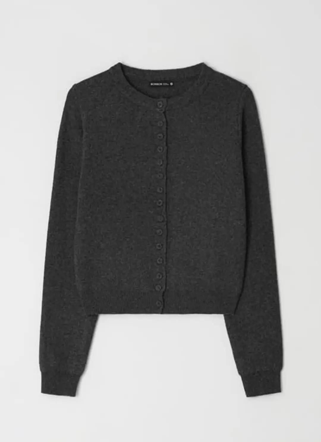론론 BUTTON UP KNIT CARDIGAN CHARCOAL 상품 이미지 3