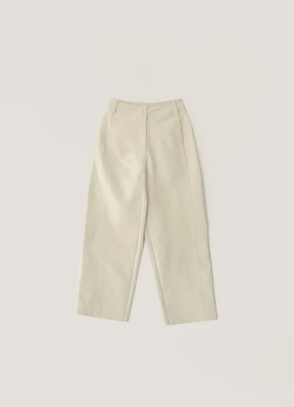 French Wide Chino Pants - Cream