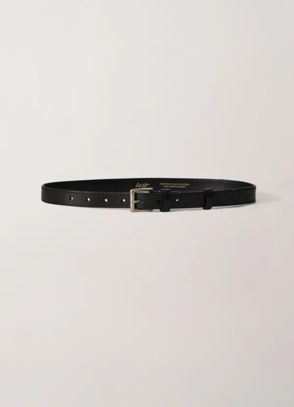 Italy Full Grain Leather Belt (Black)