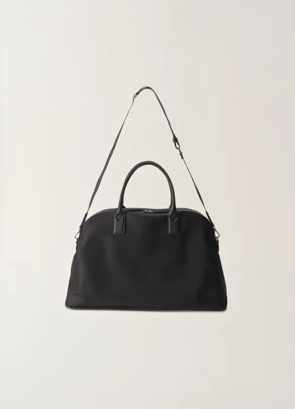 Nylon boston bag (Black)