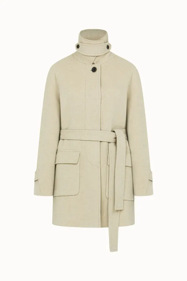 Hidden Half Handmade Coat[LMBDWICT702]-Moss Beige