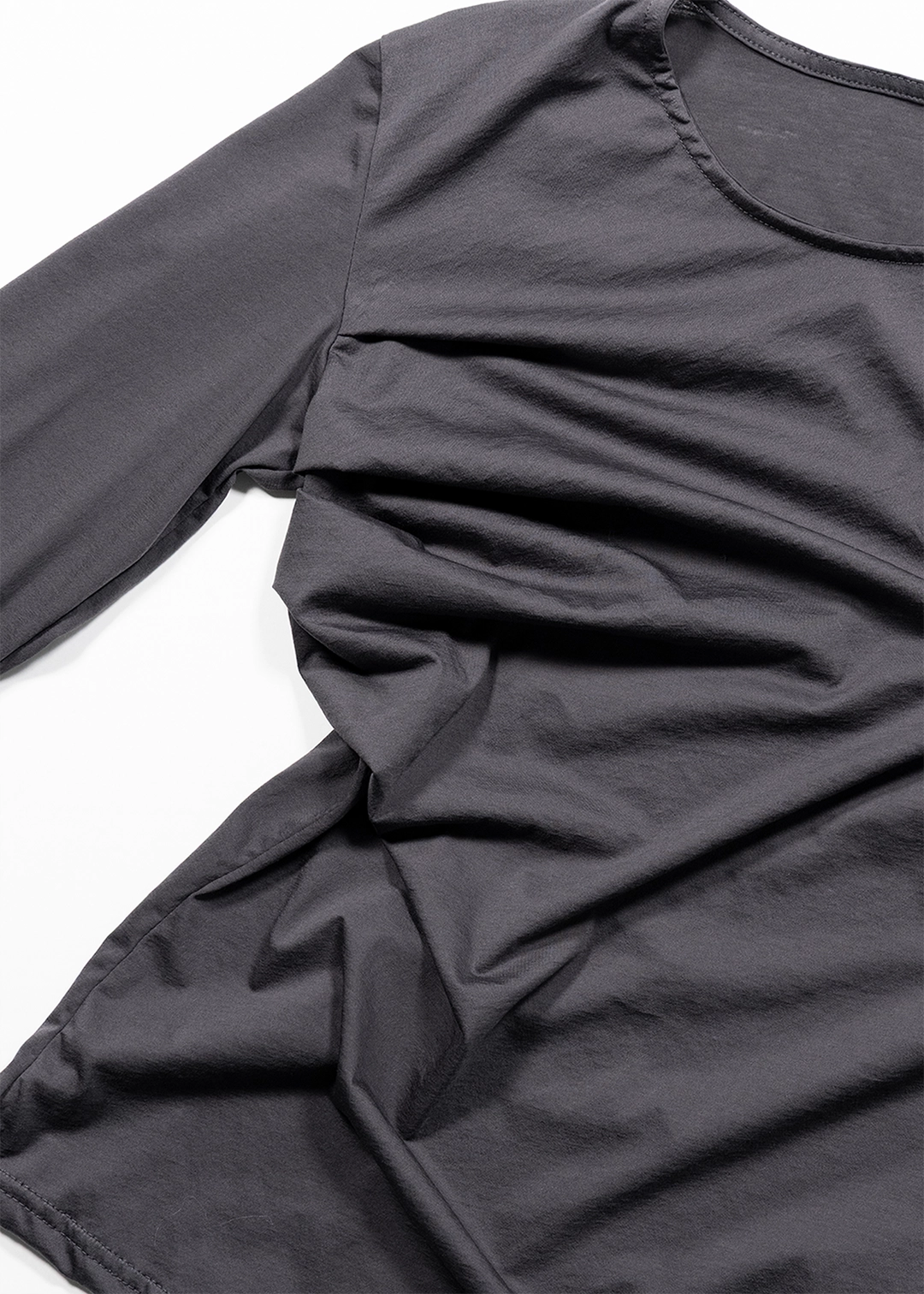 생긴 COTTON SHIRRING LONG SLEEVE - CHARCOAL 상품 이미지 3