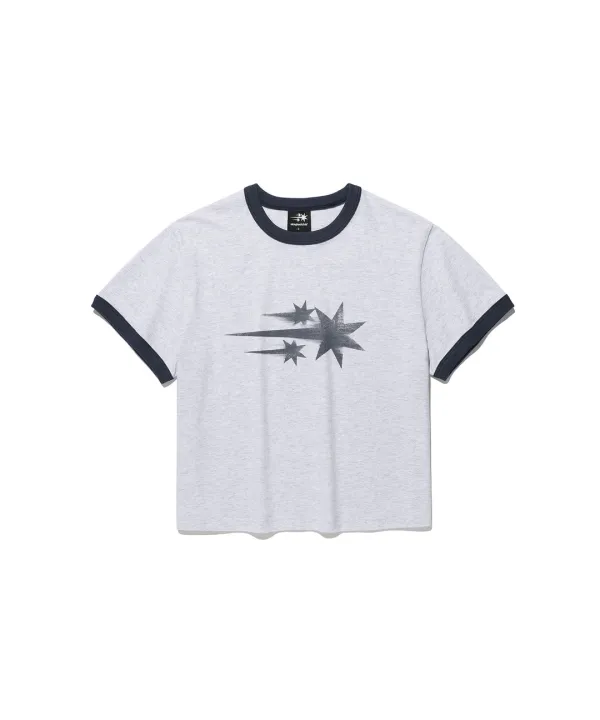rush 3star basic ringer tee[light grey]