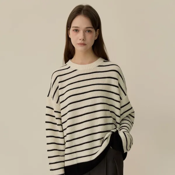 Stripe Wool Knit Sweater_2Color