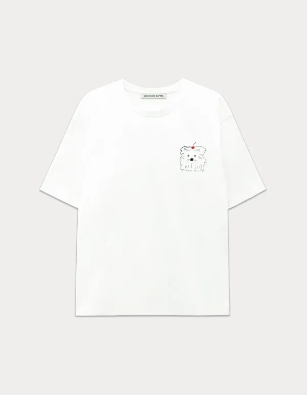 Butteree sketch over-fit top - Ivory