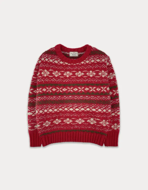 Merry Alpaca Nordic Knit - Red