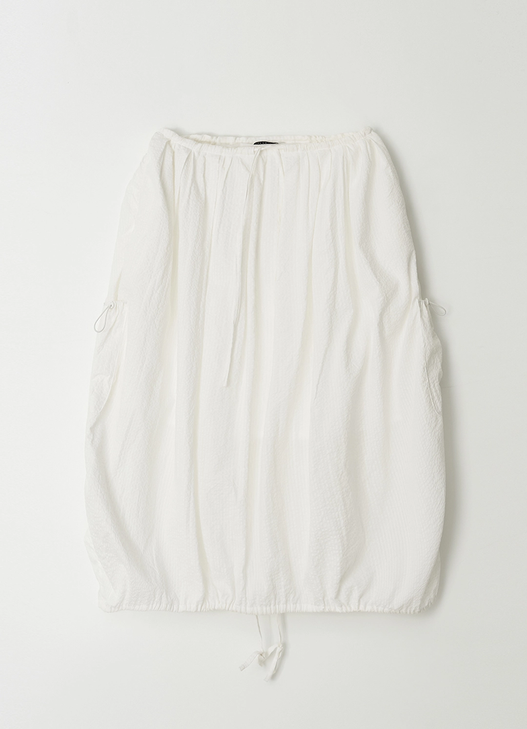 스텝어라운드 Seersucker balloon cargo skirt_WHITE 상품 이미지 3