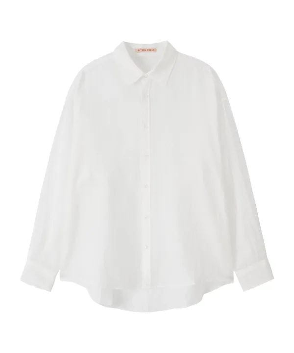 Bonnie Check Shirt-White