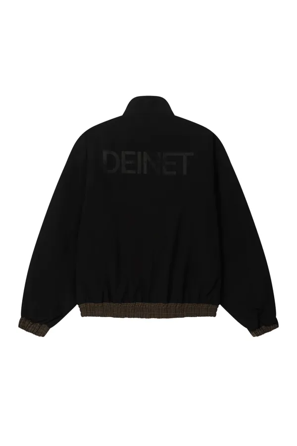 POINT CHECK DETAIL JACKET IN BLACK