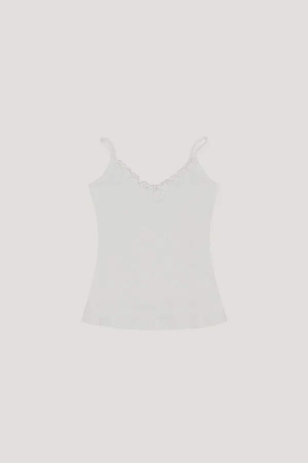 Double Lace Sleeveless (white)