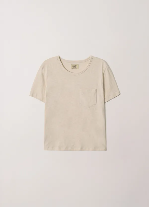 2nd / Pocket Slub Half Sleeve tee (Cream)