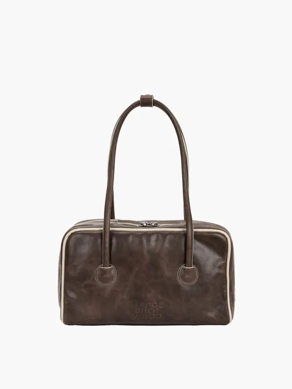 SOFT BOSTON PIPING_washed brown pull-up+cream beige crinkle