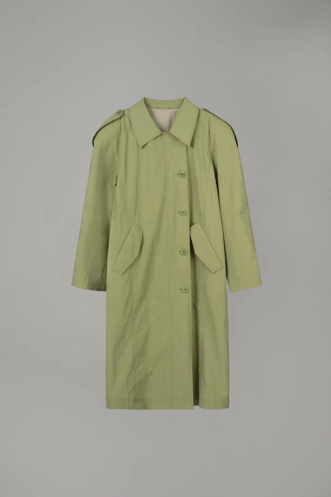 오버듀플레어 SIGNATURE VOLUME SLEEVE TRENCH COAT_LIGHT KHAKI 상품 이미지 3