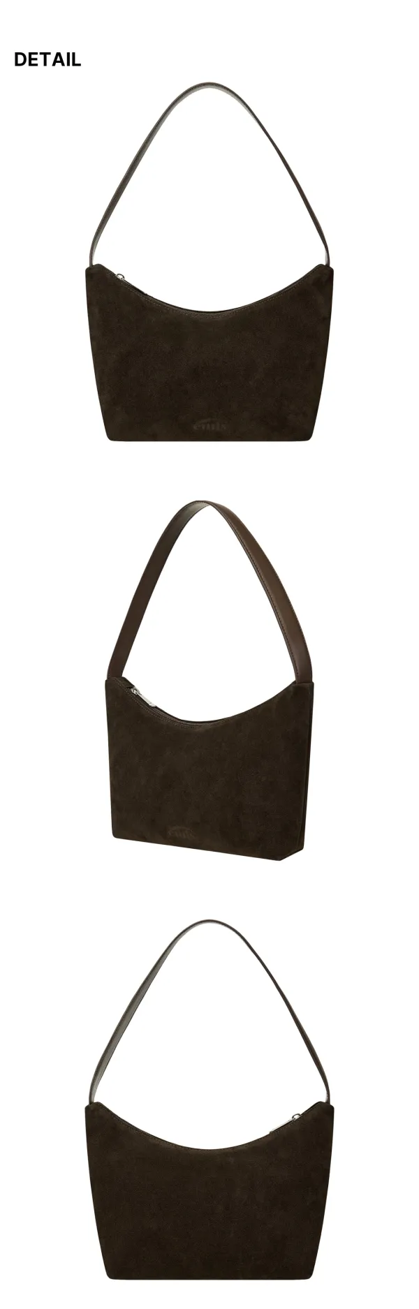 SUEDE HOBO BAG-BROWN