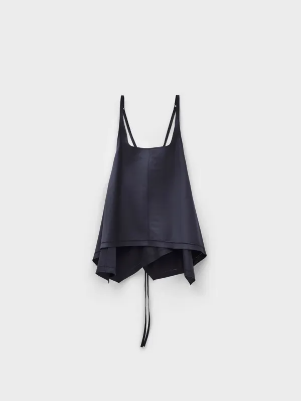 Flared Sleeveless Top_Navy