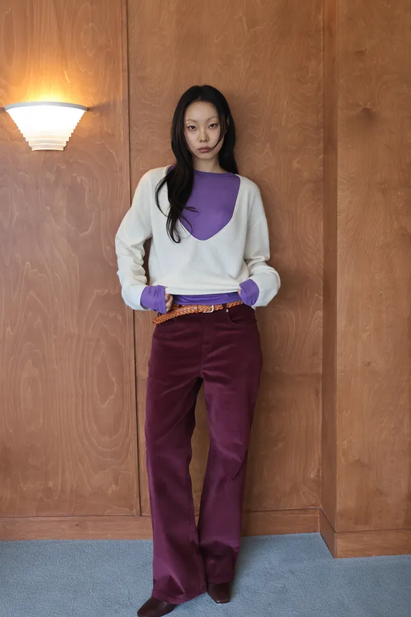 Botcut corduroy pants_deep wine [9/21일부터 배송]