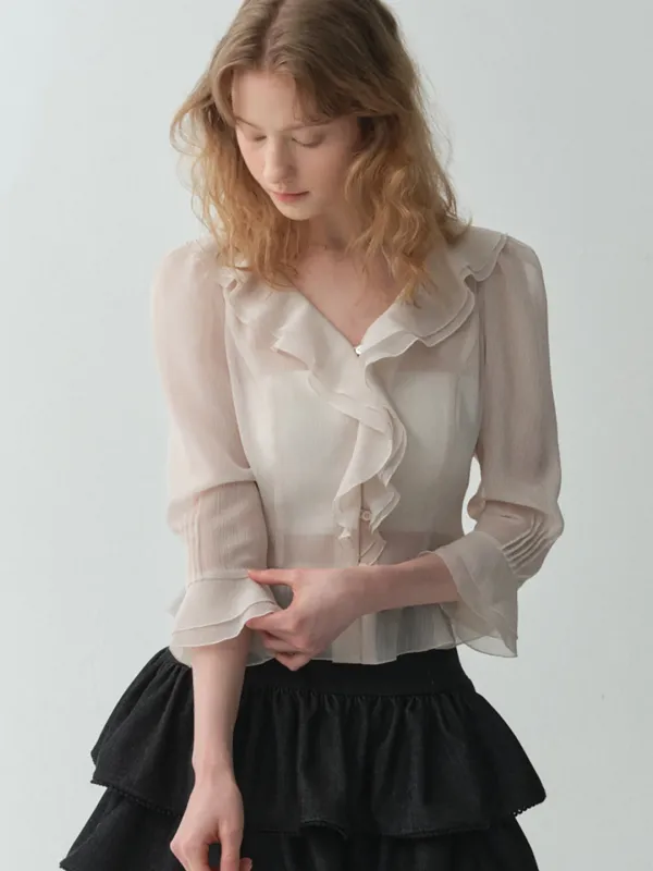 Antique Waving Blouse(3color)