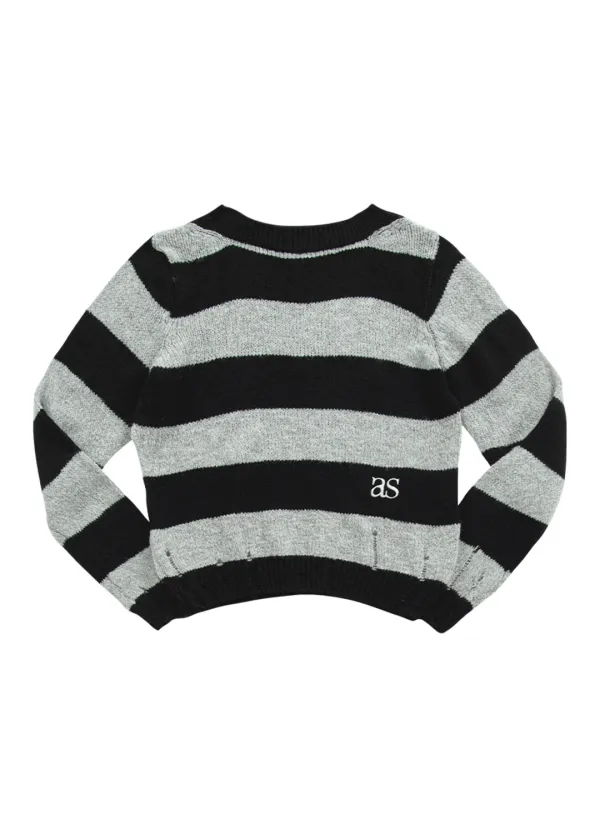 SORI OFF STRIPE KNIT / BLACK