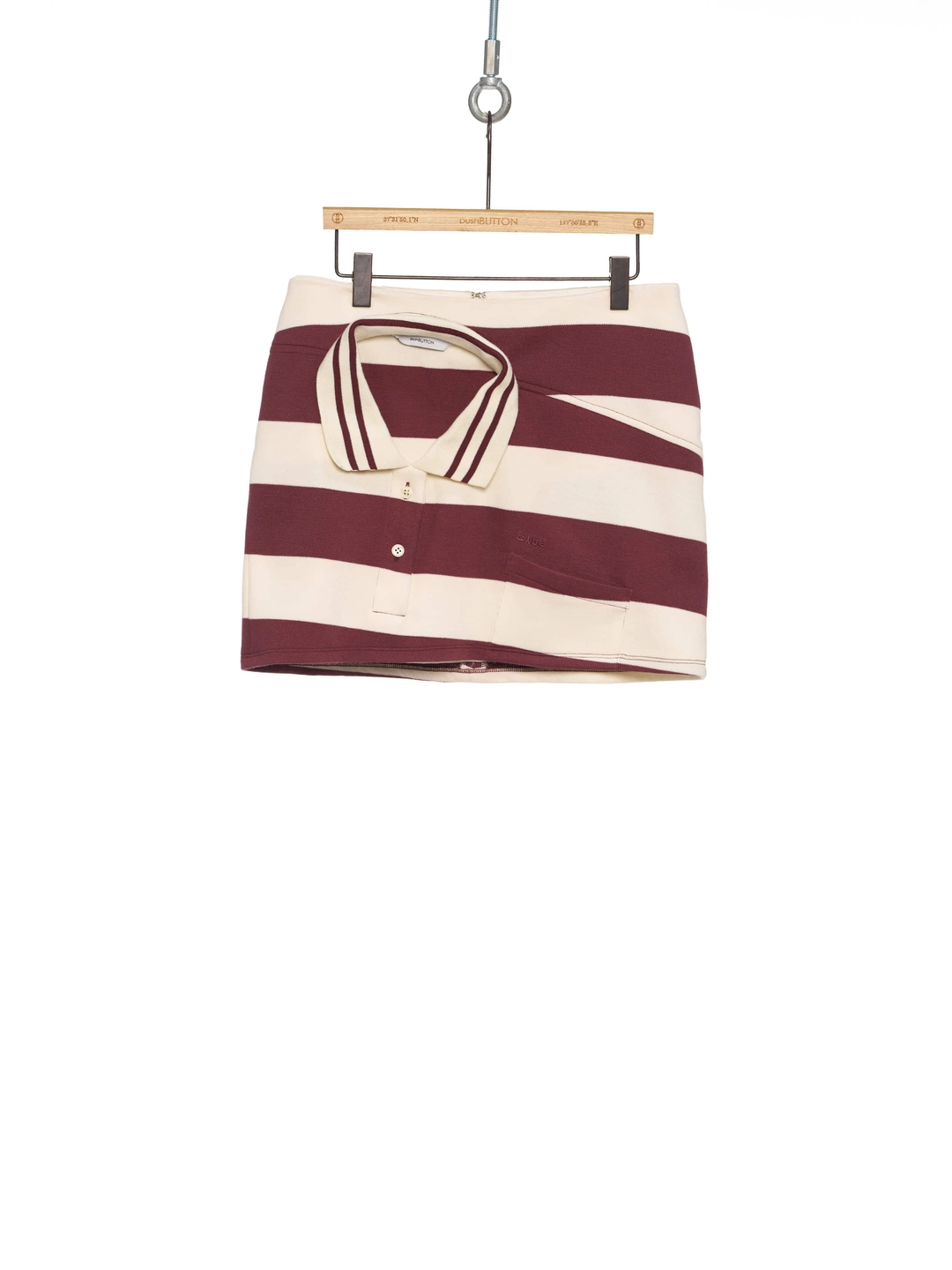 푸쉬버튼 PF25 WINE PIQUE COLLAR FRONT SKIRT 상품 이미지 1