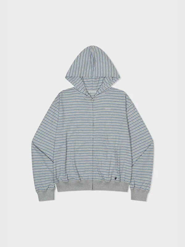 Lc Striped Zip-Up Hoodie_Grey Stripe