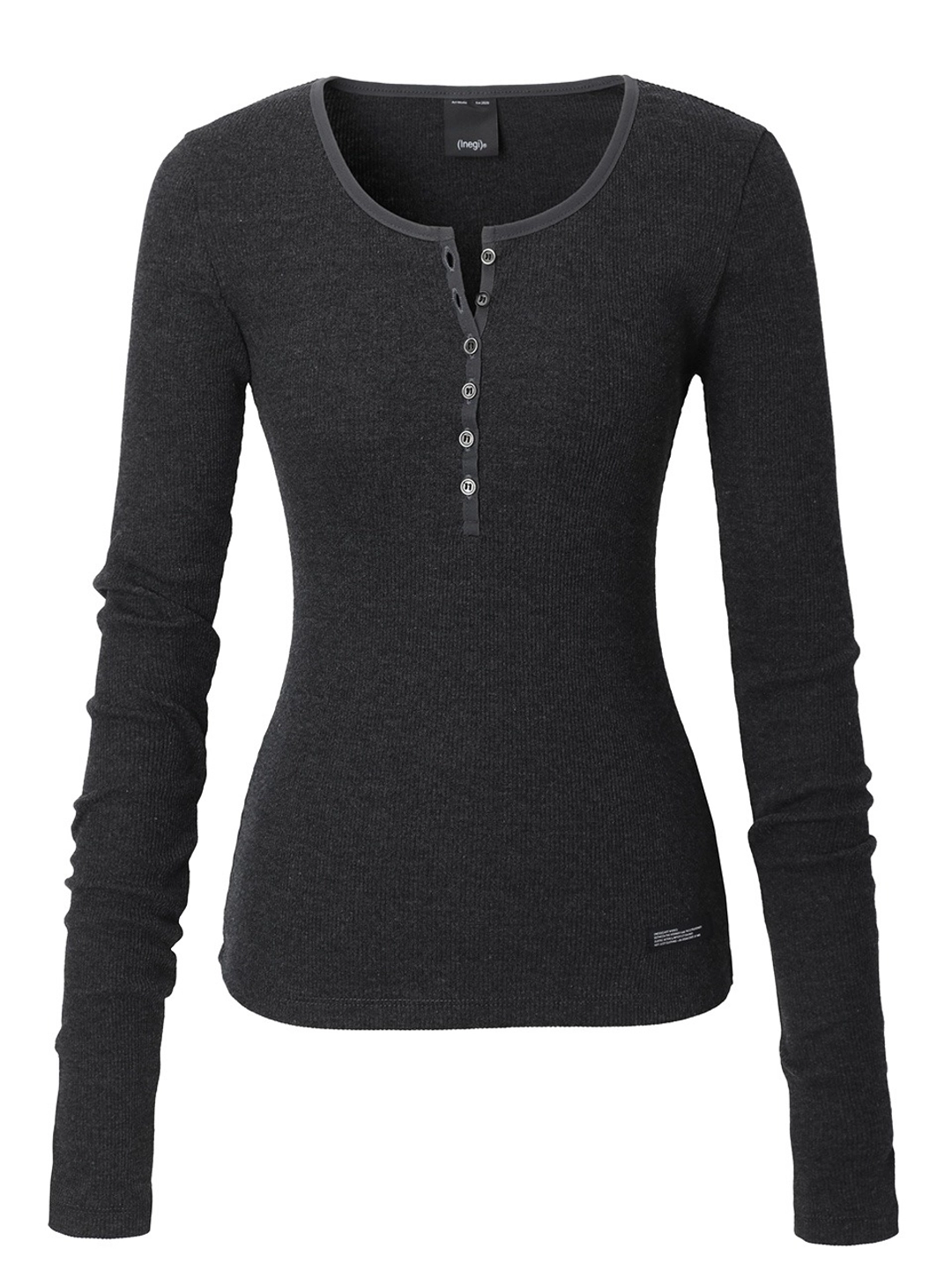이네기 [3rd Reorder] Tactile Button Long Sleeve (charcoal) 상품 이미지 2
