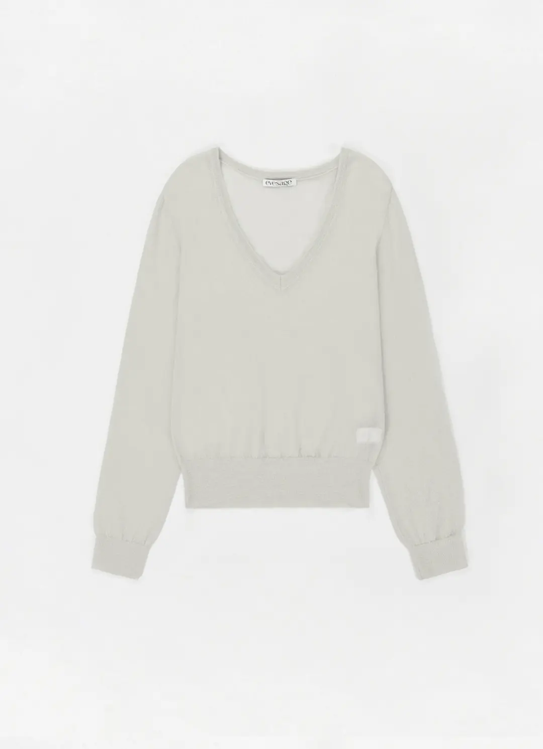 이브세이지 Mohair deep V Knit (Light grey) 상품 이미지 1