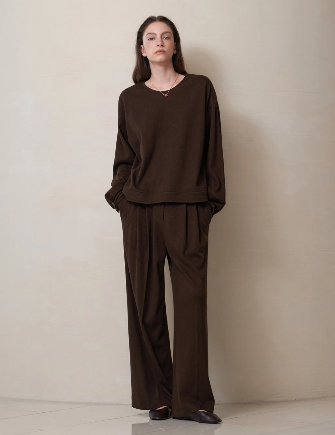 노미나떼 Soft Haze Pullover (Brown) 상품 이미지 2