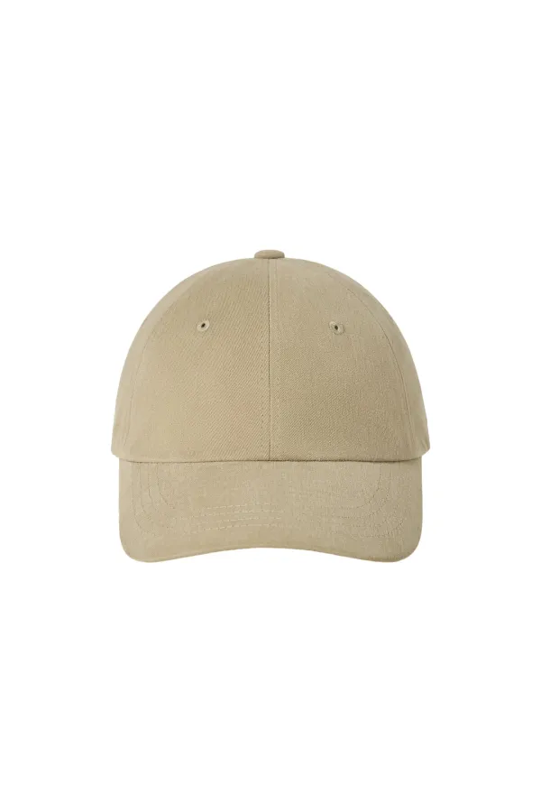 EMIS TAG BRUSHED BALL CAP-DARK BEIGE