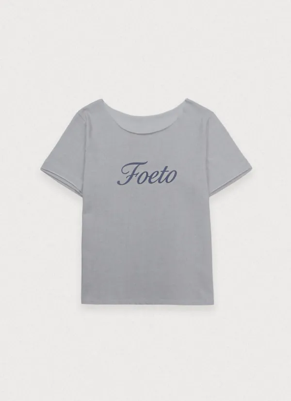 [4th] Vintage pigment off-shoulder tee - mute grey