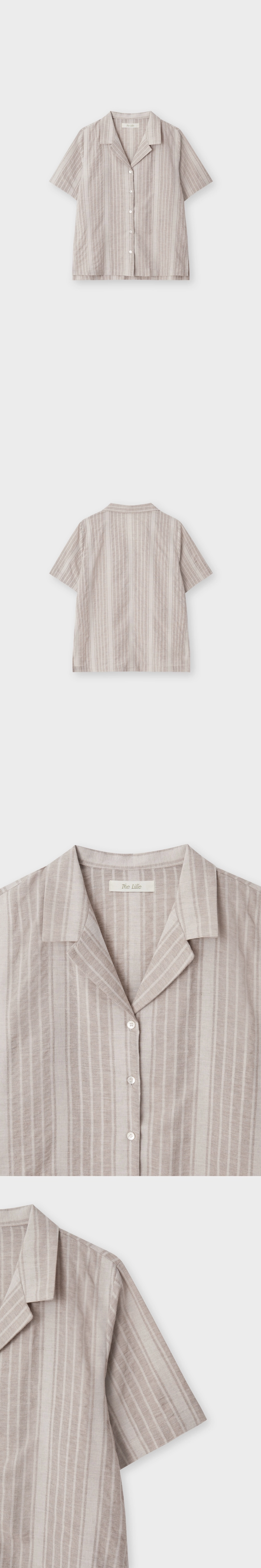 더릴 [2nd] Beach Open Collar Shirt_Brown 상품 이미지 1