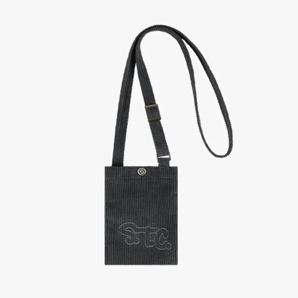 S.T.C. CORDUROY CROSS MINI BAG (BLACK)