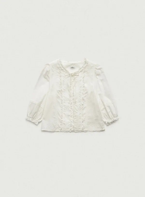 Pevia Frill Pintuck Blouse [6월 초 순차 배송]