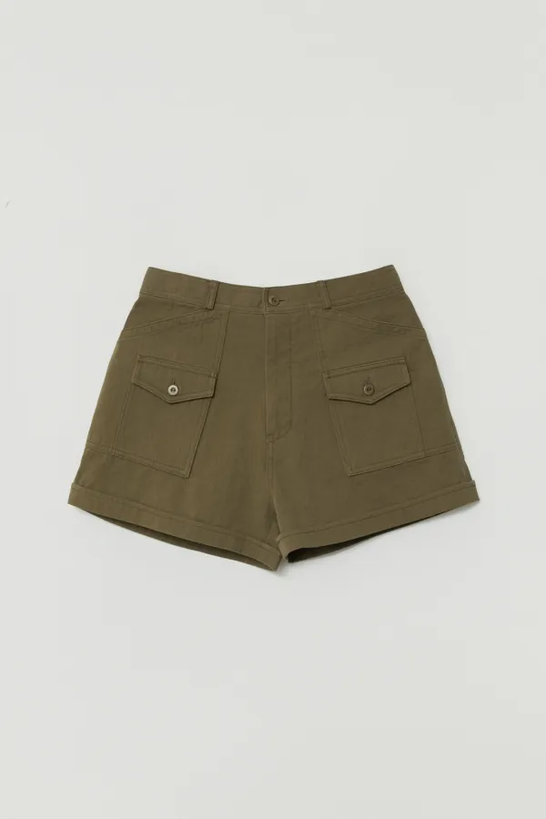 BRIXEL COTTON HALF PANTS_KHAKI