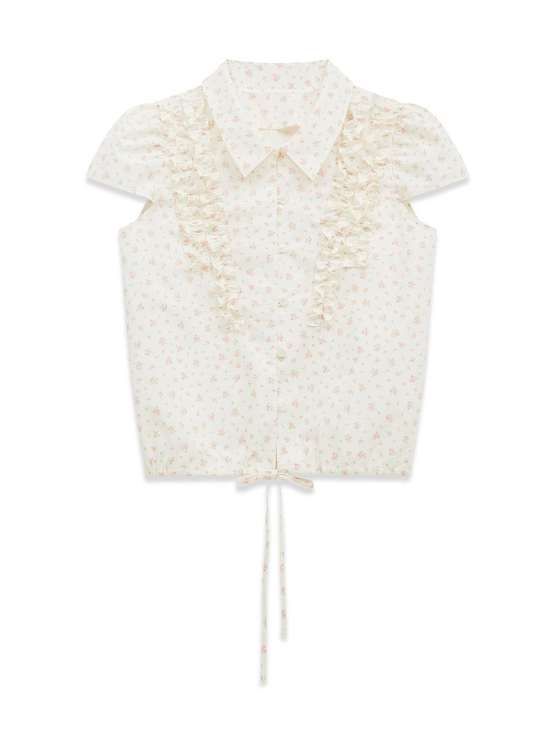마가린핑거스 FRILL MIXED BLOUSE (CREAM) 상품 이미지 1